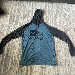 RVCA Blue and Grey lightweight hoodie